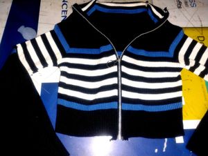 Trendy Long Sleeve Crop Zipper Jacket Top