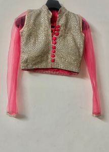Peach Pink Ish  Net Lehenga
