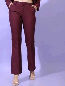 Burgundy Bootcut Dress Pants