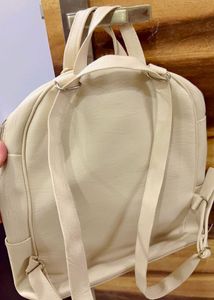 Leather Backpack With Small Teddy