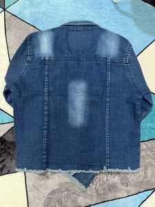 Denim Jacket with Stripes