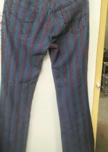 Striped Denim Jeans
