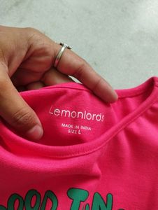 Mushroom Pink Cropped Baby Tee