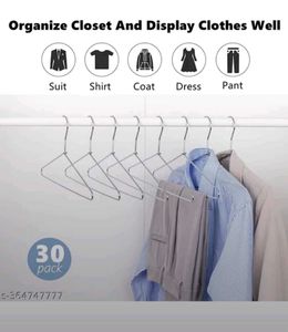 Steel Coat Pack of 24 Hangers, Metal