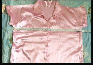 Pink Satin Night Dress