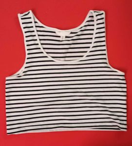 Striped Cropped Tank Top