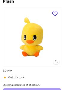 Collectible Nissin Cute Yellow Chick Chiken Plush