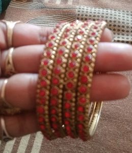 Red Golden Bangles