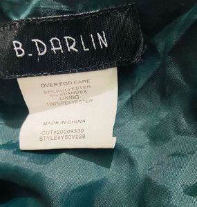 B.darlin Bottle Green Spaghetti Strap Dress.