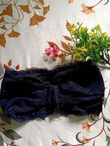 Navy Blue Lace Bandeau