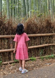 Girls Pink Tiered Dress