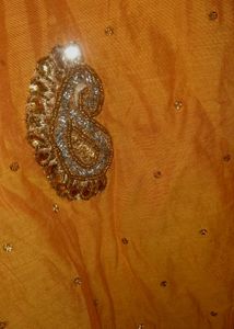 Orange Embroidered Kurti