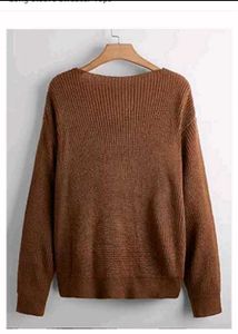 Brown Knit Light Sweater