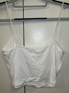 White Knot Top With Thin Straps
