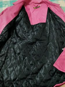 Pink Faux Leather Jacket