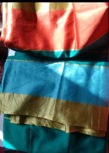 Elegant Saree with Golden Border