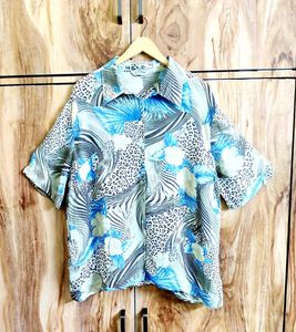 Grey Printed Shirt Size-44