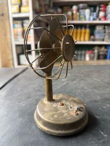 Vintage brass miniature fan