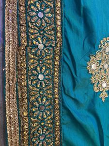 Elegant Teal Saree