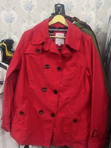 Stylish Red Trench Coat