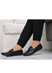 Black Buckle Loafers - Classic Style