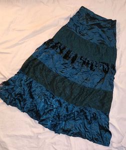 Y2k Vintage embroidered Emerald Green Skirt