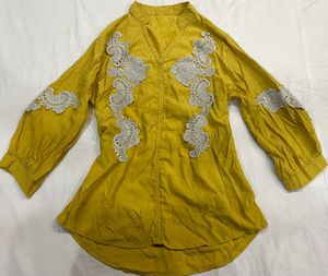 Elegant Yellow Tunic Top
