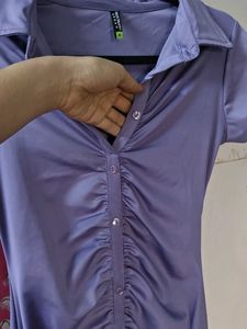 Lavender Shirt Dress