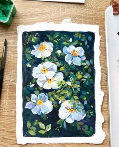 Cherokee Gouache Painting