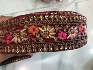 Velvet lace for duppata and lehanga