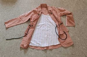 Peach Top With Attached Jacket