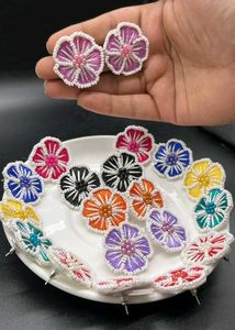 🌸 Handcrafted Flower Earrings 🌸