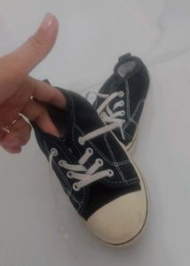 Cute Black Canvas Sneakers