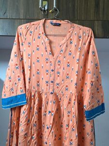 Dhuni Peach Kurta