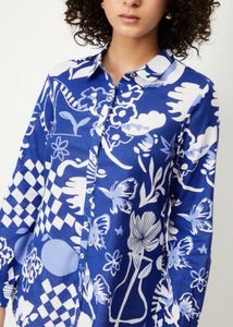Max Printed Blue Shirt Women