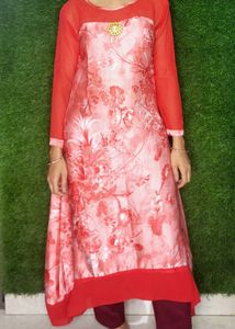 Red Silk Kurti