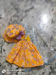 Floral Doll Dress &amp; Hat Set