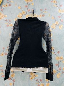Y2k Fitted Net Shirt