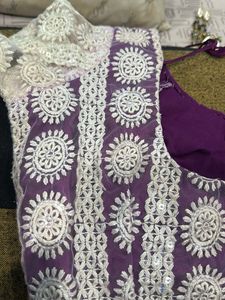 Purple Embroidered Blouse