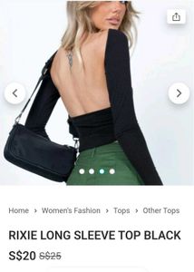 Backless Black Chic Top