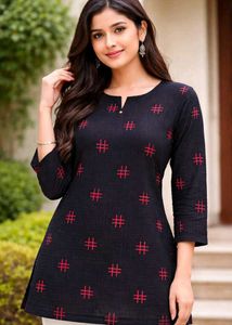 Black Printed Kurti