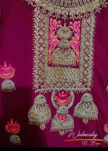 Rose Rani Plazo Suit &amp; Dupatta For 46 Bust