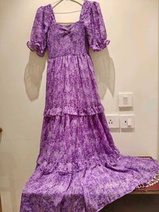 Purple Floral Maxi Dress