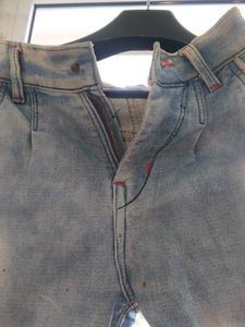 off white blue jeans