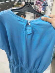 Blue Embroidered Summer Dress