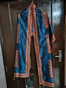Embroidered A line double layer Kurti with Dupatta
