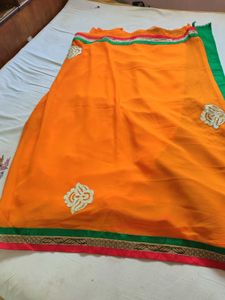 Elegant Orange Saree