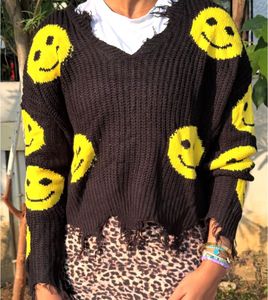 Smiley Face Knit Sweater