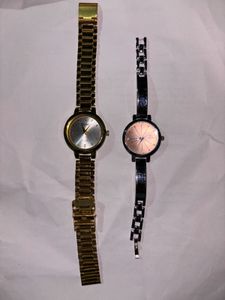 Watch Combo - Silver & Golden