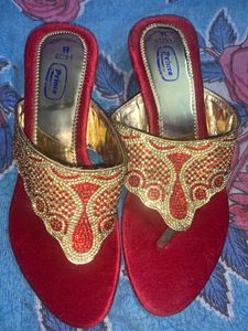 Red Bridal Sandal For Women